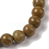 8mm Round Natural Wood Lace Stone Braided Bead Bracelets BJEW-C067-01B-17-3