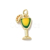 Brass Enamel Pendants KK-A273-11G-01-1