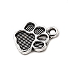 Dog Paw Prints Tibetan Style Alloy Pendant Enamel Settings TIBEP-R338-30AS-RS-2