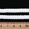 Opaque Solid Color Glass Beads Strands GLAA-N026-3x6mm-02-4
