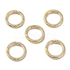 Eco-Friendly Brass Micro Pave Clear Cubic Zirconia Twister Clasps ZIRC-C024-31G-2