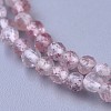 Natural Strawberry Quartz Beaded Necklaces NJEW-K114-A-A14-2