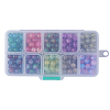 10 Colors Baking Paint Crackle Glass Beads DGLA-JP0001-08-B-3