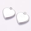 Tarnish Resistant 304 Stainless Steel Pendant Cabochon Settings STAS-E144-076A-3