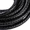 Braided Leather Cord with Core WL-F009-B02-8mm-2