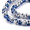 Electroplate Transparent Glass Beads Strands EGLA-A034-T8mm-M25-3