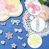 180Pcs 6 Styles Transparent Crackle Acrylic Beads OACR-YW0004-30-2