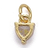 Brass Micro Pave Cubic Zirconia Charms KK-P192-08-3