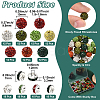 Christmas Theme 84Pcs 7 Colors Handmade Polymer Clay Rhinestone Round Beads RB-PA0001-06-2