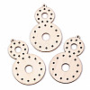Undyed Natural Wooden Big Pendants WOOD-N007-057-1