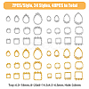 48Pcs 24 Style Brass Sew on Prong Settings KK-FH0006-93-2