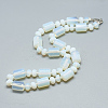 Opalite Beaded Necklaces NJEW-S392-14-1