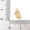 Brass Micro Pave Clear Cubic Zirconia Charms KK-Z151-18G-J-3
