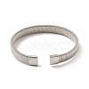 304 Stainless Steel Flat Snake Chains Shape Open Cuff Bangle for Women BJEW-C0033-05-4