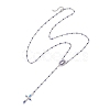 304 Stainless Steel Rosary Bead Necklaces NJEW-JN05775-3