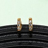 304 Stainless Steel Clear Cubic Zirconia Hoop Earrings EJEW-D331-18A-G-5