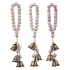 3Pcs Brass Bell Key Pendant Decorations HJEW-JM04230-2