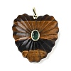 Natural Tiger Eye Carved Pendants G-C276-01G-11-1