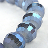 Faceted(96 Facets) Round Electroplate Glass Bead Strands X-EGLA-S130-10mm-02-2