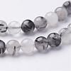 Natural Black Rutilated Quartz Beads Strands G-D295-6mm-3