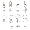 8Pcs Alloy Pendant Decoration and Keychains HJEW-DC00064-1