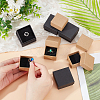 48Pcs 2 Styles Square Kraft Paper Cardboard Jewelry Ring Boxes CBOX-PH0002-24-3