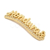 Brass Clear Cubic Zirconia Word Honduras Connector Charms KK-K293-40G-02-2