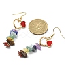 2 Pair 2 Color Natural Mixed Gemstone Chips Dangle Earrings EJEW-JE05344-3