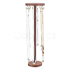 Round Wooden Necklace Organizer Display Stands NDIS-WH0010-34A-1