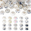 30Pcs Printed Transparent Resin European Beads RESI-TADJ0001-03D-1