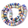 Handmade Polymer Clay Beads Strands X-CLAY-R089-6mm-084-2