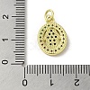 Brass Micro Pave Cubic Zirconia Pendants KK-M283-13G-02-3
