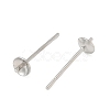 Brass Stud Earring Findings KK-A300-29A-P-2