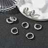 SHEGRACE Brass Micro Pave Cubic Zirconia Huggie Hoop Earrings XGRQ4G980-669P-4