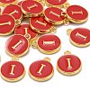 Golden Plated Alloy Enamel Charms X-ENAM-S118-03I-4