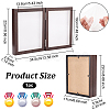 Double Plastic Vertical Hinged Photo Frames DJEW-WH0043-14B-02-2