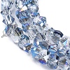 Electroplate Glass Beads Strands EGLA-L021-HR01-2