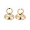 201 Stainless Steel Bead Cap Pendant Bails STAS-L244-27E-G-2