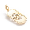 Brass Micro Pave Cubic Zirconia Pendants X-ZIRC-G165-11G-3