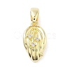 Brass Micro Pave Cubic Zirconia Pendants KK-F877-19G-1