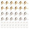 40Pcs 2 Color Ion Plating(IP) 304 Stainless Steel Stud Earring Settings STAS-GA0001-25-1