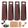 4Pcs PU Leather Single Wine Bottle Tote Carrier Bags CON-CA0001-028A-1