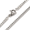 Non-Tarnish 304 Stainless Steel Curb Chain Necklaces NJEW-D065-01P-2