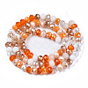 Electroplate Glass Beads Strands EGLA-N002-12G-2