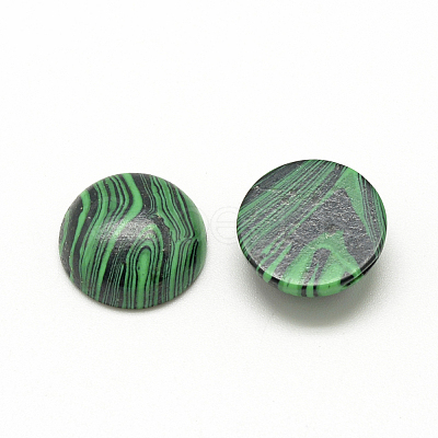 Synthetic Malachite Cabochons X-G-R416-10mm-38-1