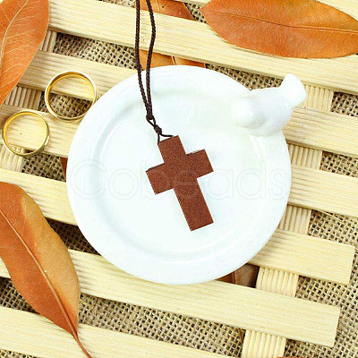 100Pcs Wooden Pendants WOOD-SC0001-38-1