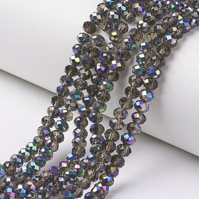 Electroplate Transparent Glass Beads Strands EGLA-A034-T4mm-Q10-1