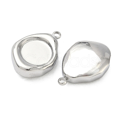 304 Stainless Steel Pendant Cabochon Settings STAS-C167-07B-P-1