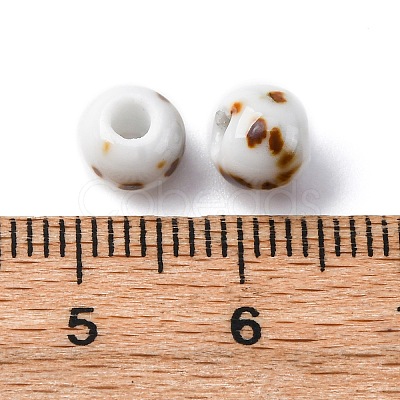 Bright Glazed Porcelain Beads PORC-D300-A06-1