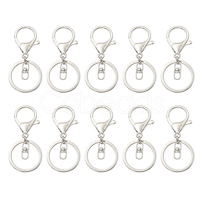 10Pcs Alloy Split Key Rings KK-YW0002-01P-1